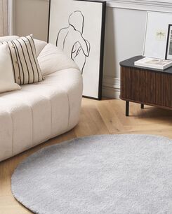 Pyöreä matto vaaleanharmaa ⌀ 140 cm DEMRE