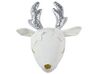 Plush Animal Head Wall Décor Roe Deer White SUZY_848285