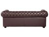 Leather Living Room Set Brown CHESTERFIELD_769451