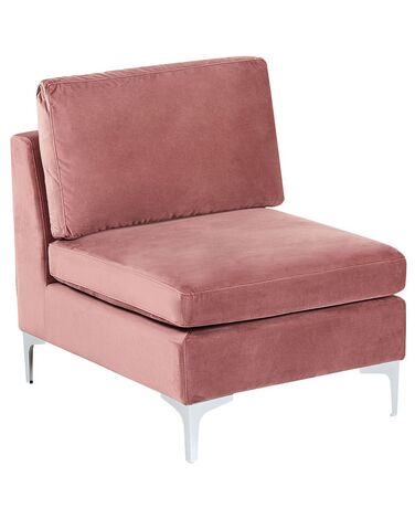1 personers sofamodul lyserød velour EVJA