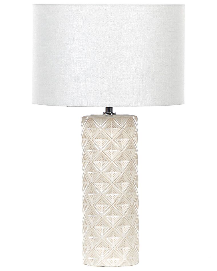 Ceramic Table Lamp Light Beige BALONNE_822857