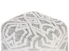 Bavlněný puf 40 x 40 cm bílý/ šedý BHILWARA_843662