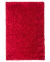Tappeto shaggy rettangolare rosso 140 x 200 cm CIDE_746901