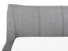 Cama con somier de poliéster gris claro/plateado 160 x 200 cm NANTES_72589