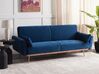 Velvet Sofa Bed Navy Blue EINA_898571