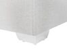 Cama continental de poliéster gris claro/plateado 160 x 200 cm PRESIDENT_35765