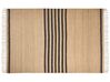 Teppich Jute beige / schwarz 200 x 300 cm Streifenmuster Kurzflor ERICEK_885181