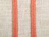 Bavlněný polštář abstraktní vzor 45 x 45 cm béžový/ oranžový PLEIONE_840351