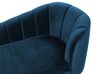 Chaise-longue em veludo azul marinho versão à direita ALLIER_870868