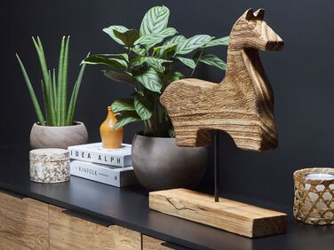 Decorative Horse Figurine Light Wood COLIMA