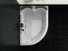 Left Hand Whirlpool Corner Bath with LED 1600 x 1130 mm White PARADISO_680894