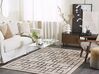 Teppich Baumwolle beige 160 x 230 cm geometrisches Muster Kurzflor TURHAL_817605