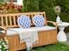 2 poduszki ogrodowe w pawie oczka ⌀ 40 cm niebieski z różowym CERIANA_905248