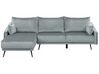 Right Hand Velvet Corner Sofa LED Grey VARDE_772067