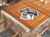 Nyolcszemélyes étkezőasztal eukaliptusz asztallappal és bézs textilén székekkel GROSSETO_778046