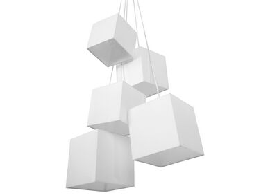 Moderná biela závesná stropná lampa MESTA