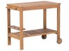Zestaw ogrodowy drewniany stół i 6 krzeseł z wózkiem SASSARI_691886