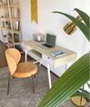 2 Drawer Home Office Desk with Shelf 120 x 48 cm Light Wood CLARITA_802196