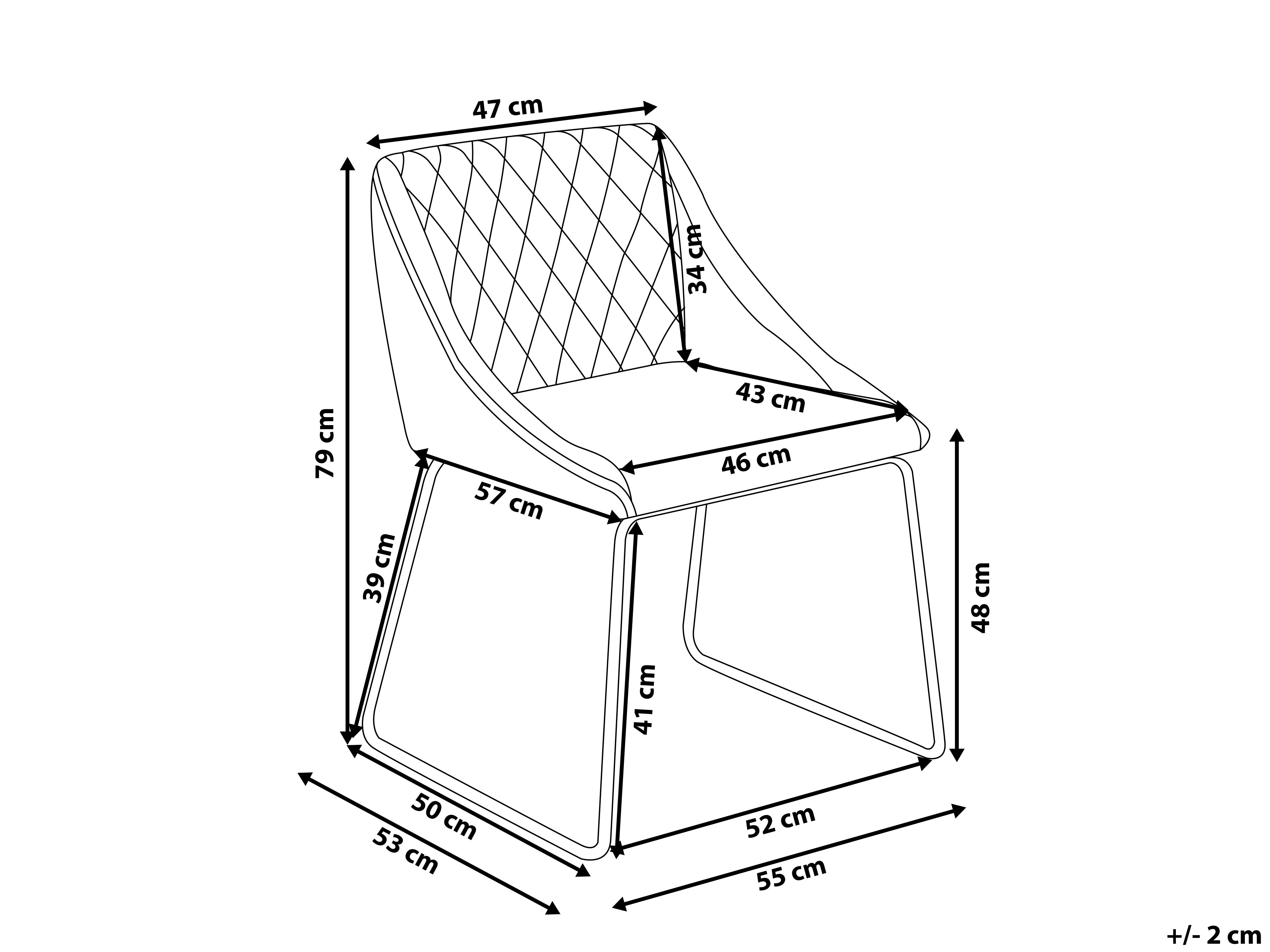 Esszimmerstuhl blau Samtstoff 2er Set ARCATA | Beliani.de