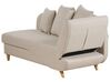 Right Hand Fabric Chaise Lounge with Storage Beige MERI II_881282