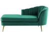Right Hand Velvet Chaise Lounge Emerald Green ALLIER_872809