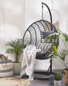PE Rattan Hanging Chair with Stand Black ASPIO_763711