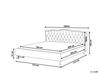 Šedá čalouněná postel Chesterfield 160x200 cm METZ_723052