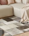 Teppich Kuhfell taupe 160 x 230 cm Patchwork Kurzflor PERVARI_764751