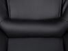 Silla de oficina reclinable de piel sintética negro/plateado ADVANCE_504772