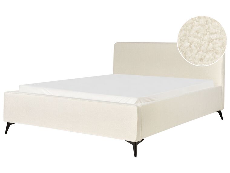Sänky buklee kermanvalkoinen 180 x 200 cm VALOGNES_909819