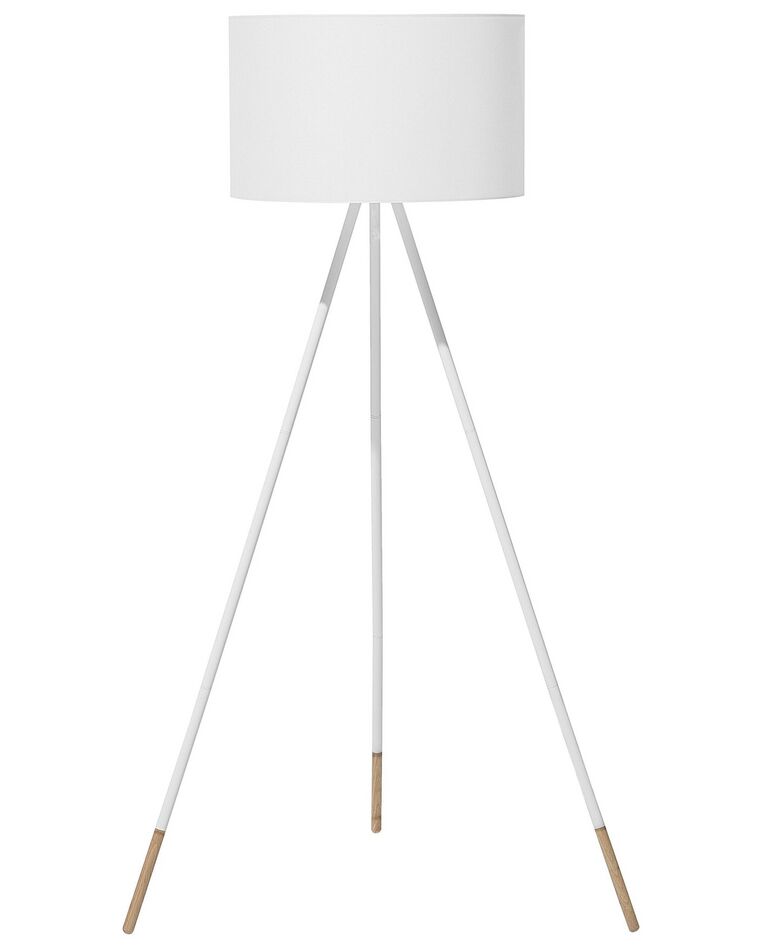 Stehlampe weiß 157 cm Trommelform TOBOL_803569