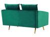 Sofa Set Samtstoff grün 5-Sitzer mit goldenen Beinen MAURA_788824