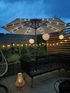 Garden Parasol with LED Lights ⌀ 2.66 m Light Beige RAPALLO_811117