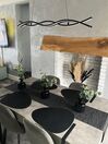 Eettafel MDF betonlook/zwart 150 x 90 cm ADENA_826893