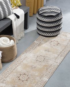 Ковер 60 x 180 см бежевый АЛЬМУС