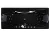 Whirlpool Badewanne schwarz rechteckig mit LED 170 x 80 cm HAWES _807906