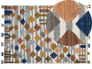 Tapis kilim en laine multicolore 160 x 230 cm KASAKH