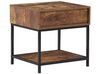 Table appoint rectangulaire bois foncé et noire 45 x 40 cm BERKLEY_774660