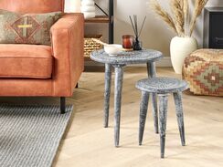 Sivupöytäsetti mangopuu harmaa 2 kpl JATRA