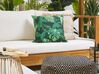 Set of 2 Outdoor Cushion Leaf Motif 45 x 45 cm Green FUNO_776159
