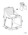 Conjunto de 2 sillas de comedor de piel sintética gris/plateado ARCATA_816803