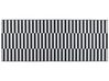 Vloerkleed polyester zwart/wit 80 x 200 cm PACODE_831682