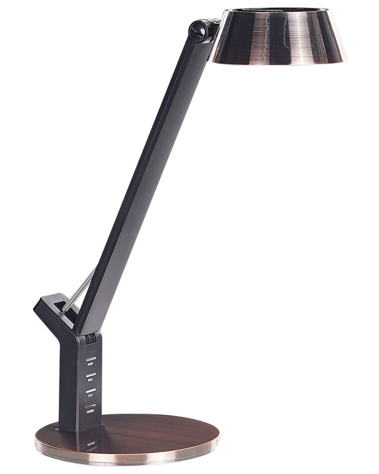 Lampa biurkowa LED metalowa z portem USB miedziana CHAMAELEON_854114