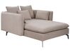 Fabric Chaise Lounge Taupe CHARMES_894579