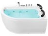 Left Hand Whirlpool Corner Bath with LED 1600 x 1130 mm White PARADISO_681264