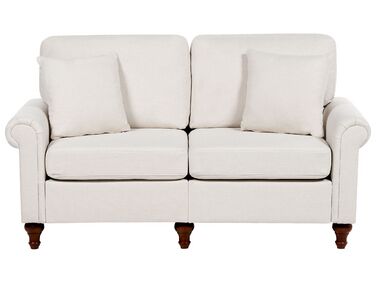 2 Seater Fabric Sofa Beige GINNERUP