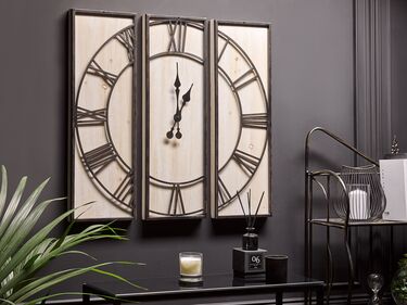 Wall Clock 75 x 75 cm Light Wood COATLAN