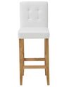 Faux Leather Bar Chair Off-White MADISON_763480