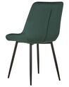 Conjunto de 2 cadeiras de jantar em veludo verde escuro MELROSE_771916