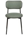 Set of 2 Fabric Dining Chairs Green CASEY_884562